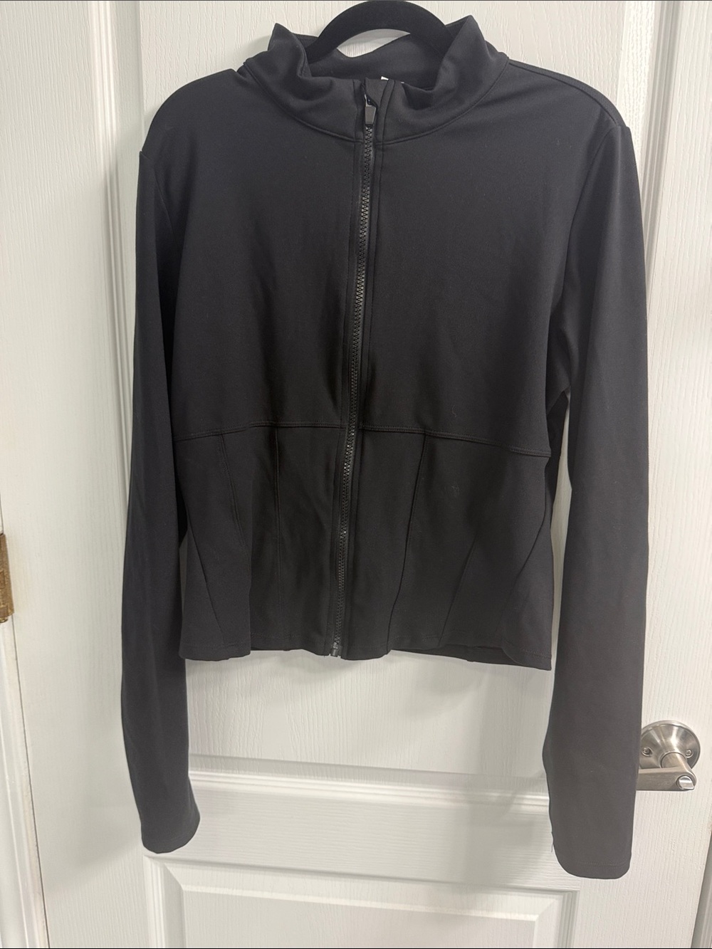 Yogalicious Black Lux Victorian Active Jacket Mock Neck